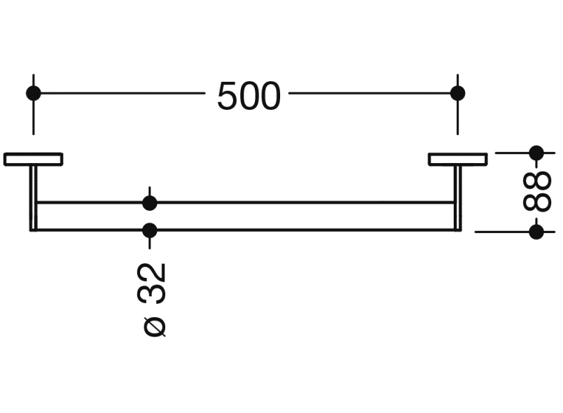 900.36.00240 ручка для захвата HEWI System 900 - Вид №1