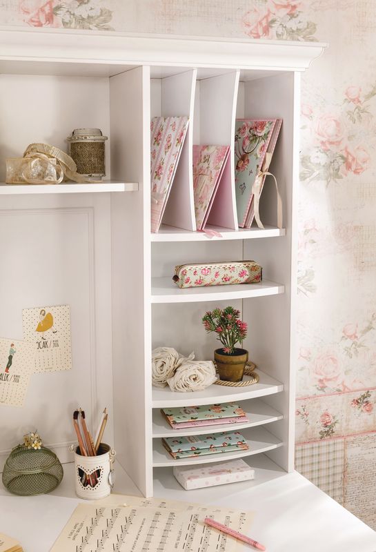 Надстройка для письменного стола белая 112 см с полками Romantica CILEK ROMANTICA 00-3832397 Белый Santreyd - Вид №2