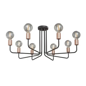 Потолочная люстра Vitaluce V4525-1/8PL VITALUCE ДИЗАЙНЕРСКИЕ 328290 Черный;коричневый