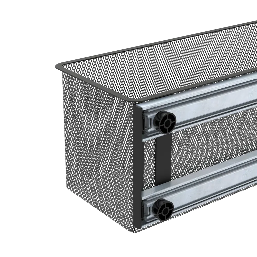 Выдвижная корзина с рамой KONSENSA 17x51x15 см цвет черный 89436158 STLM-2147049  - Вид №2