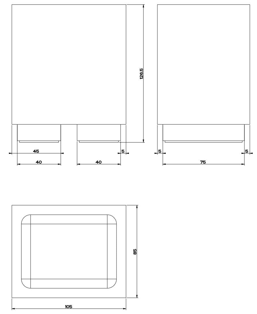 Держатель зубной щетки из синтетического материала Gessi прямоугольник ARCH-00126696 - Вид №4