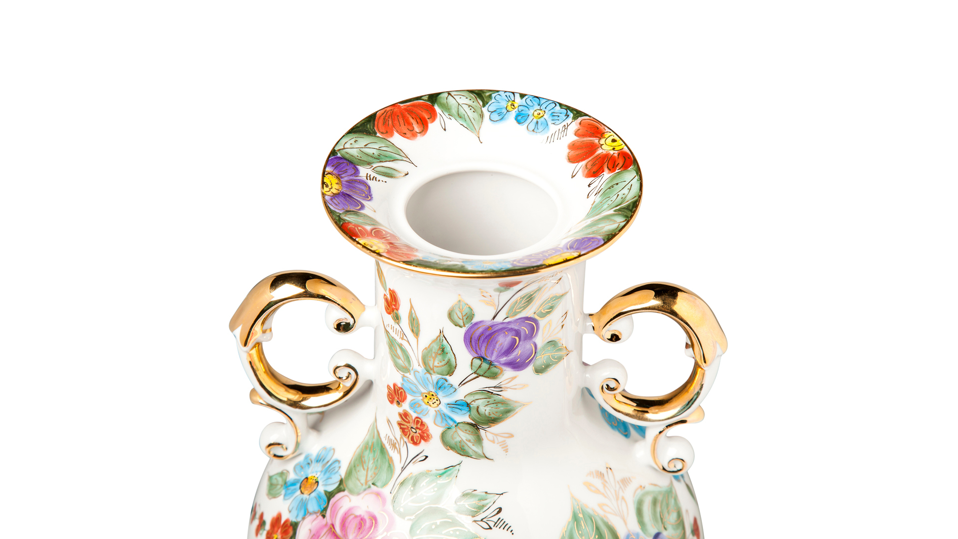 10617372 Мануфактуры Гарднеръ в Вербилках Ваза "Летний букет" Фарфор, Керамика  - Вид №1