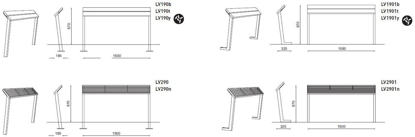mmcité1 Скамья стальная без спинки Vera sun-id-1347323 - Вид №1