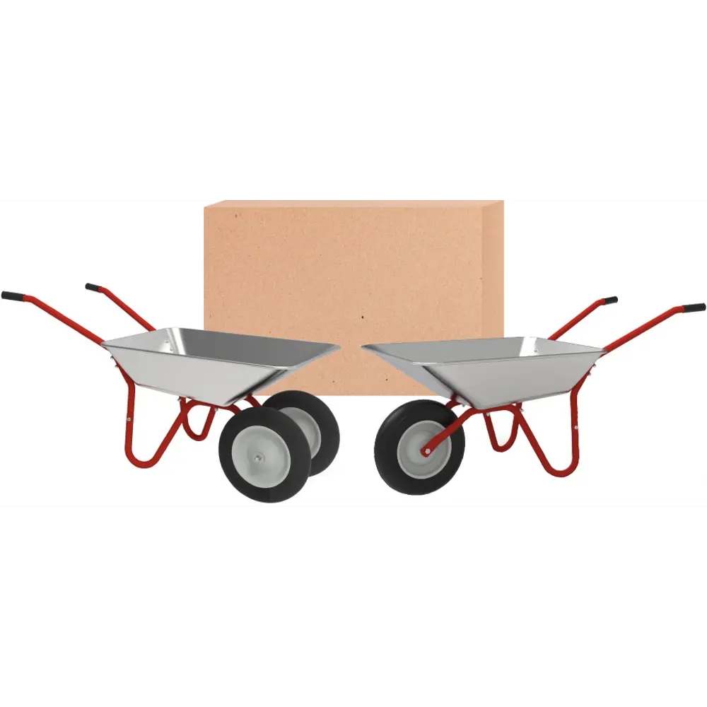 Тачка садовая разборная 2-в-1 одно- и двухколесная 55 л 50-100 кг СТРОЙМАШ STLM-2030089 - Вид №2