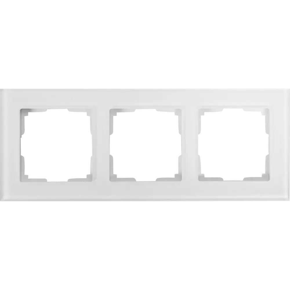 WERKEL Favorit - Стеклянная рамка для тройной розетки в белом цвете 17781561 STLM-0008575