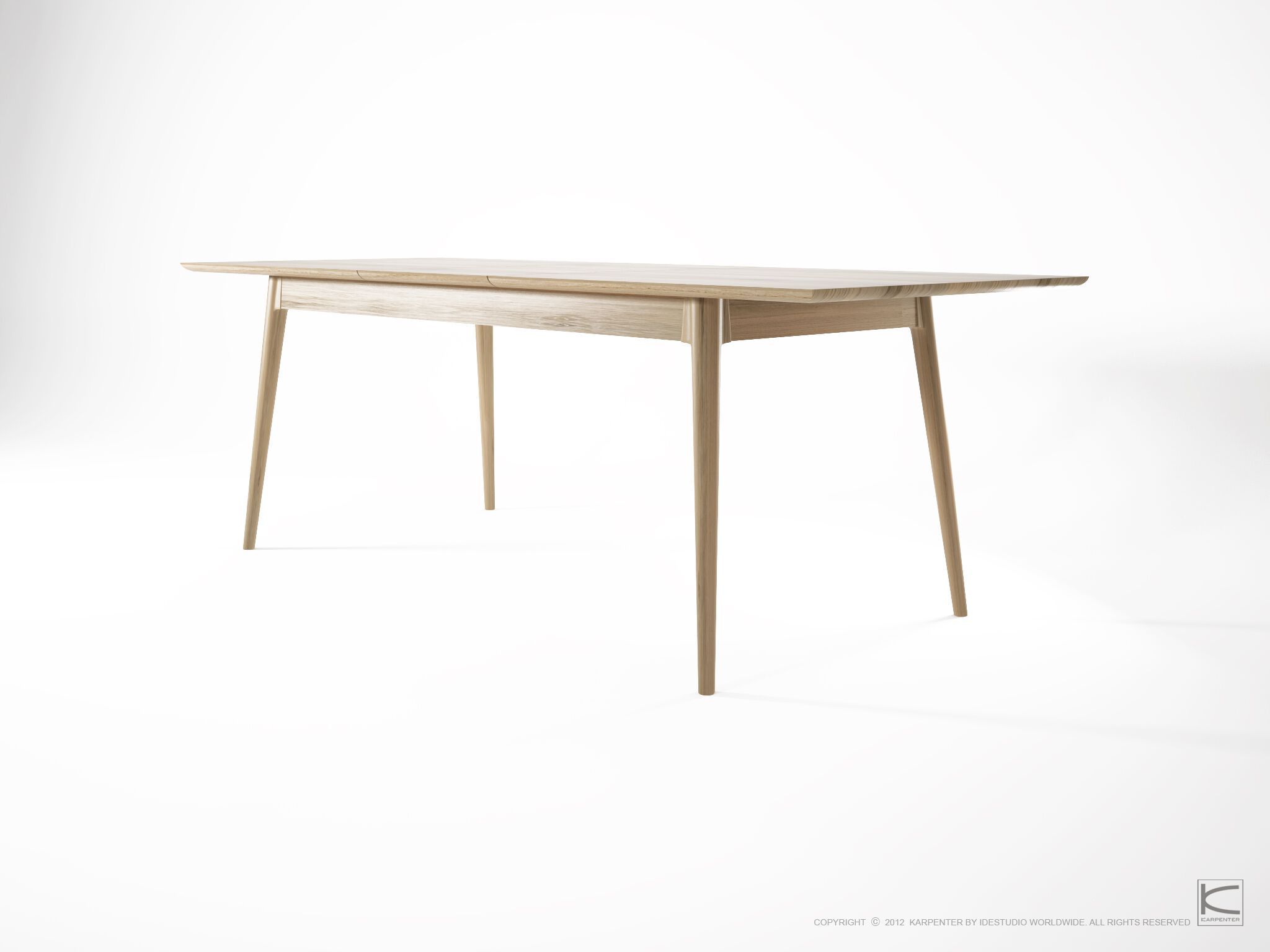 Деревянный прямоугольный выдвижной стол для гостиной KARPENTER Винтаж ARCH-00063168 - Вид №2