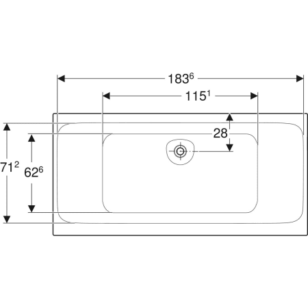 554.123.01.1 Прямоугольная ванна Geberit Tawa, тонкое исполнение, Duo, с ножками Geberit  - Вид №13