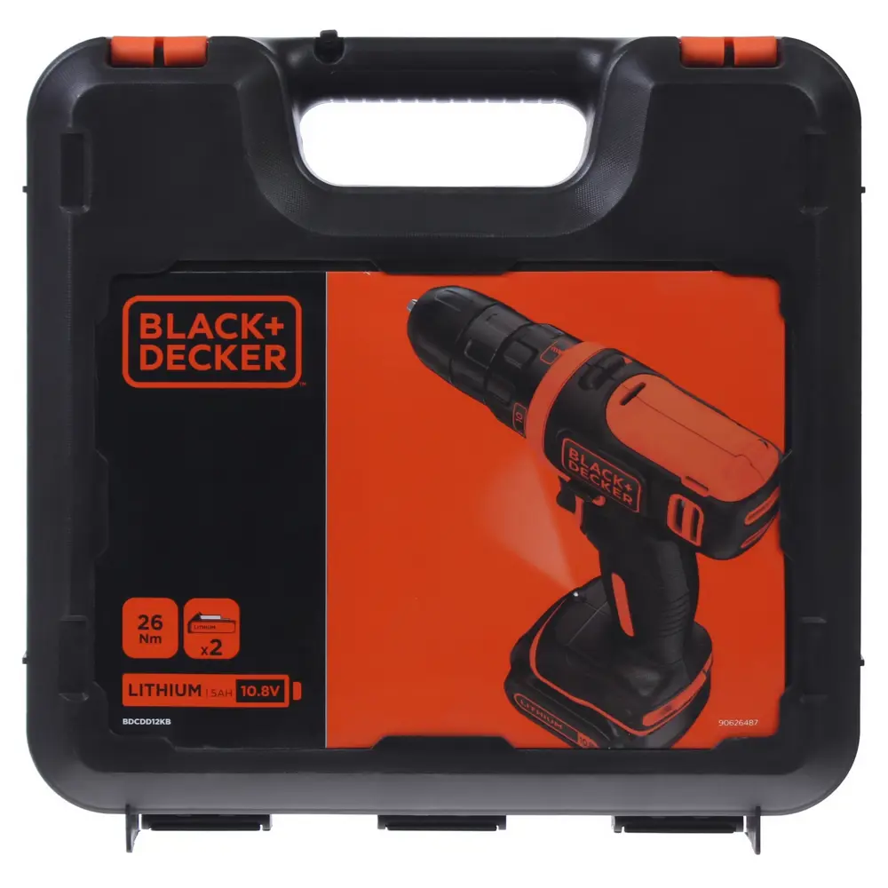Дрель-шуруповерт аккумуляторная Black&Decker BDCDD12, 10.8 В Li-ion 2х1.5 Ач 81976638 STLM-2008654 BLACK + DECKER  - Вид №4