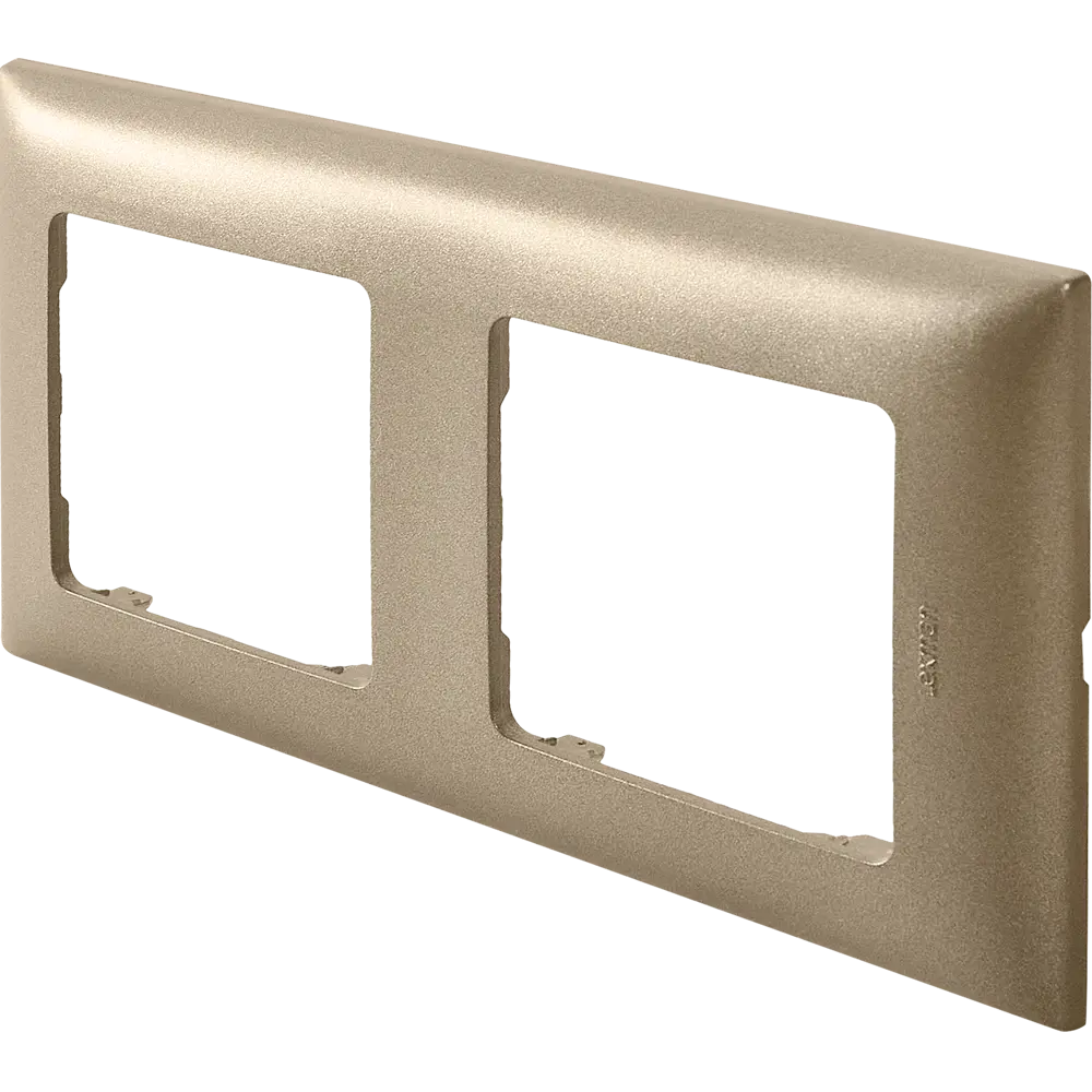 LEXMAN LILIAN: Универсальная рамка для розеток на 2 поста в цвете Шампань 86761615 STLM-1101295 - Вид №1