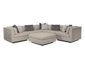 Модульный угловой диван из ткани на 6 мест и более