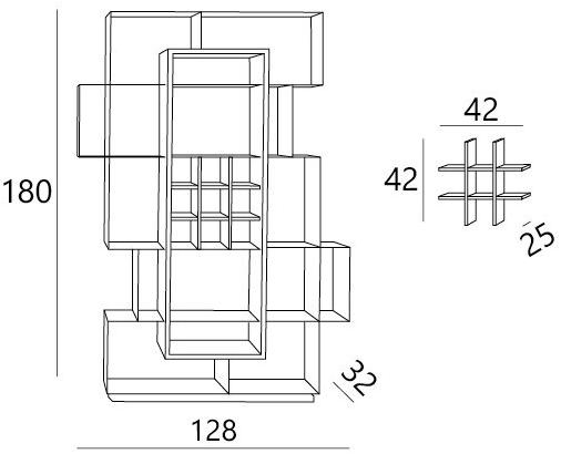 ELITE TO BE Книжный шкаф из металла, вырезанный лазером Eno sun-id-1460696 - Вид №4
