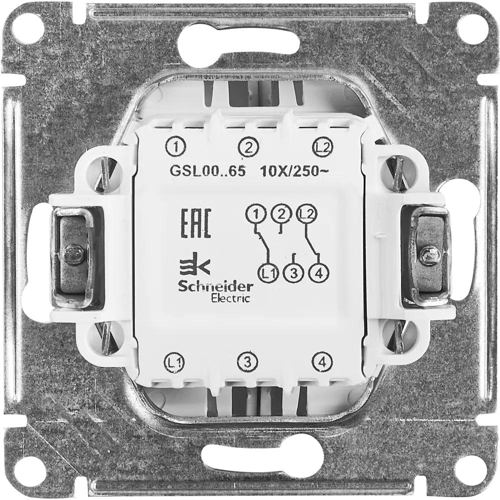 Переключатель Schneider Electric Glossa с двумя клавишами в алюминиевом исполнении 86710569 STLM-0070866 - Вид №2