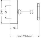 Emco Bad Выдвижная веревка для белья System2 3554 001 25 - Вид №1