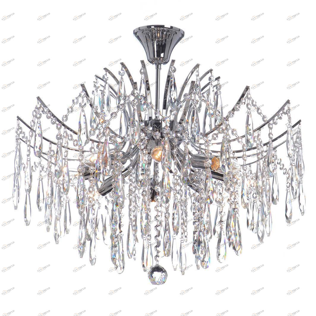 Люстра потолочная серебристая Vitaluce V5330/8PL VITALUCE ДИЗАЙНЕРСКИЕ 00-3888526 Хром 