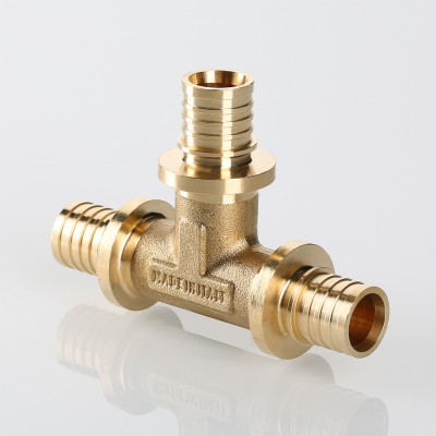 VTm.431.BG.251616 Фитинг аксиальный универсальный – тройник надвижной Valtec 25 (3,5) мм х 16 (2,2) мм х 16 (2,2) мм  - Вид №5