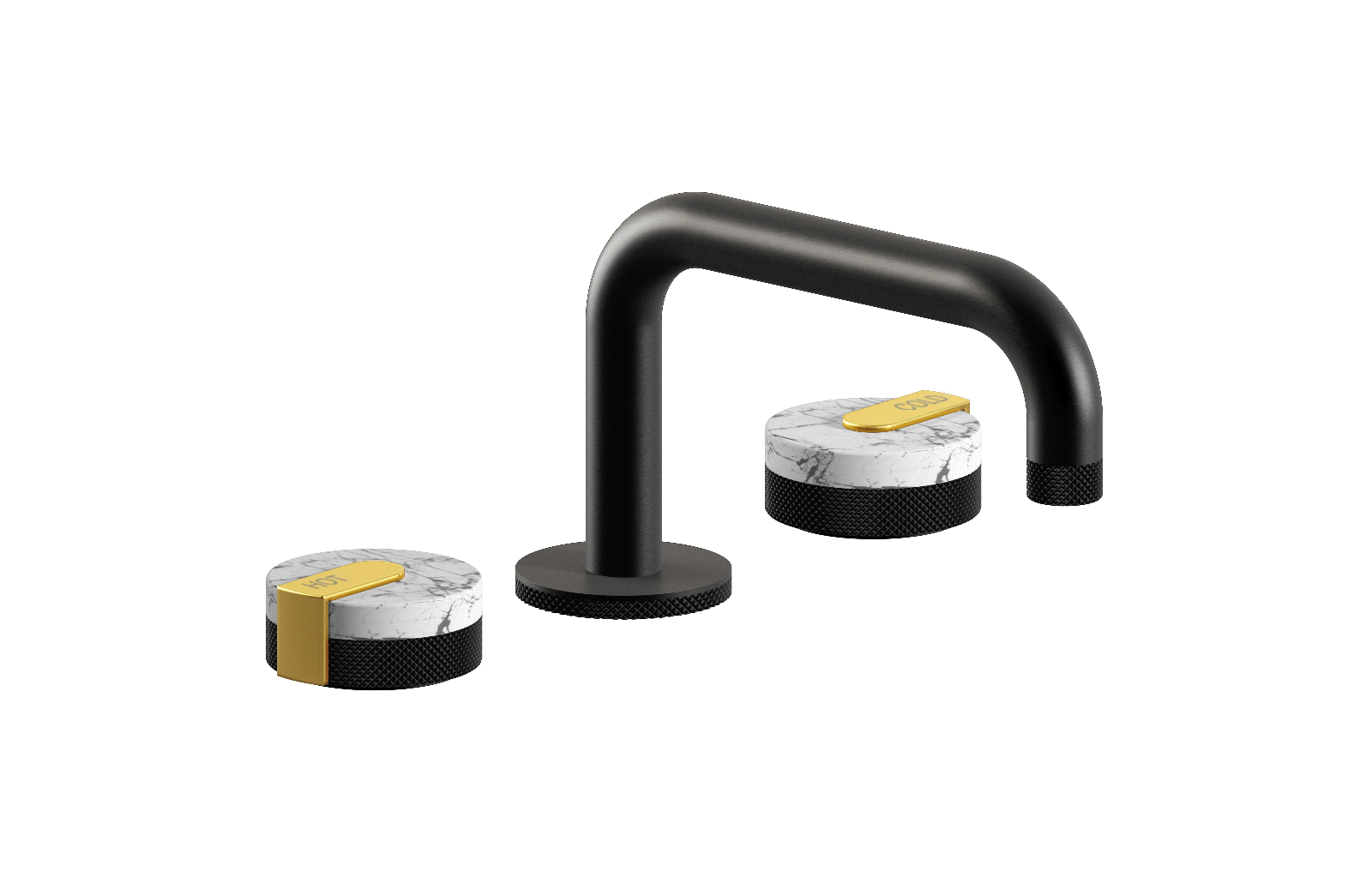 E-11510-R2MW-L1BAU-MBK Смеситель для умывальника на 3 отвертия GRAFF MOD+