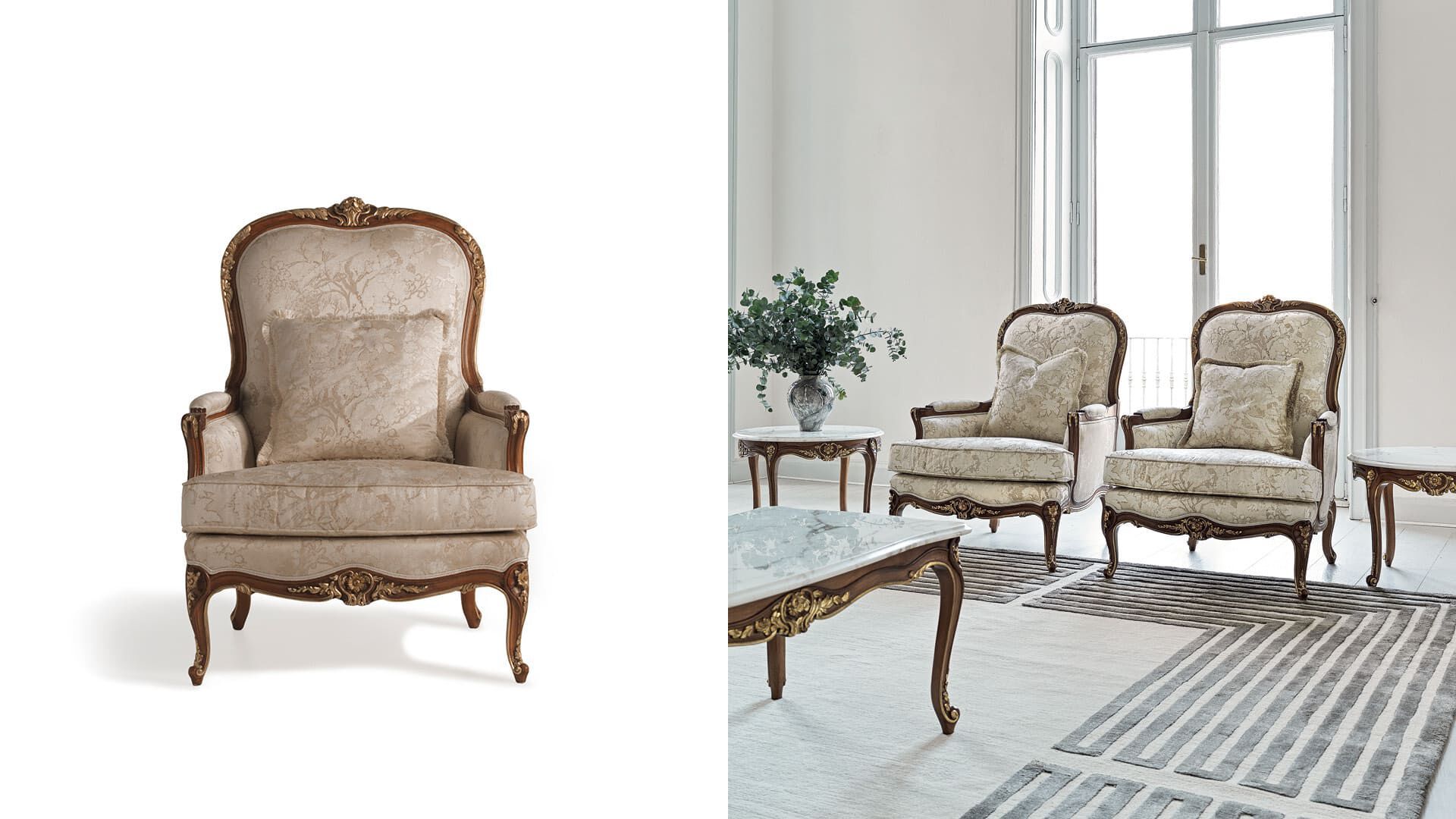 Кресло в стиле Людовика XV ANGELO CAPPELLINI New Classic Interiors ARCH-00148409