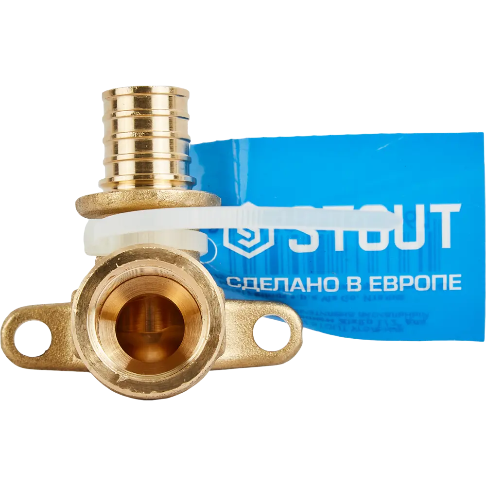 STOUT Угольник настенный латунный 16×1/2" для систем водоснабжения 82197799 STLM-0021703 - Вид №4