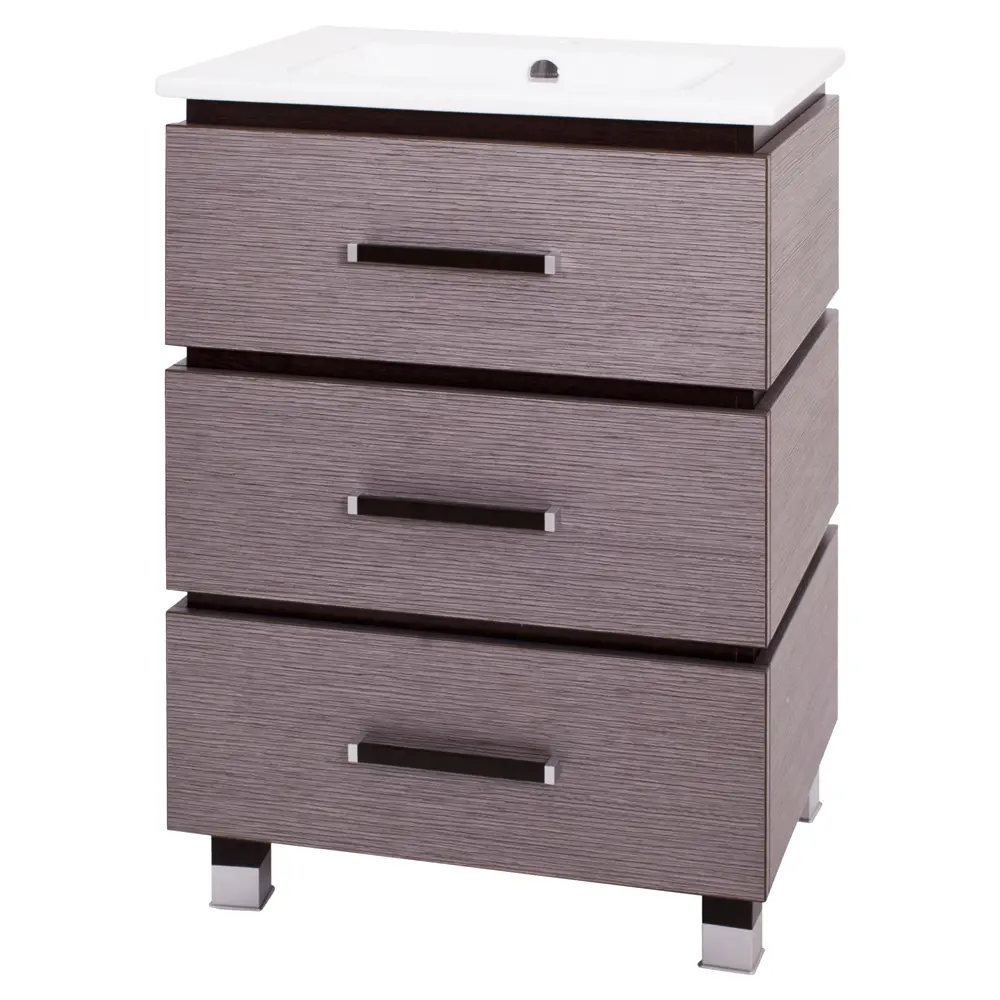 Тумба под раковину напольная Sanflor «Торонто» 60 см цвет серый STLM-2065403 - Вид №1