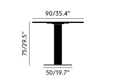 Круглый мраморный обеденный стол Tom Dixon Tube ARCH-00127480 - Вид №13