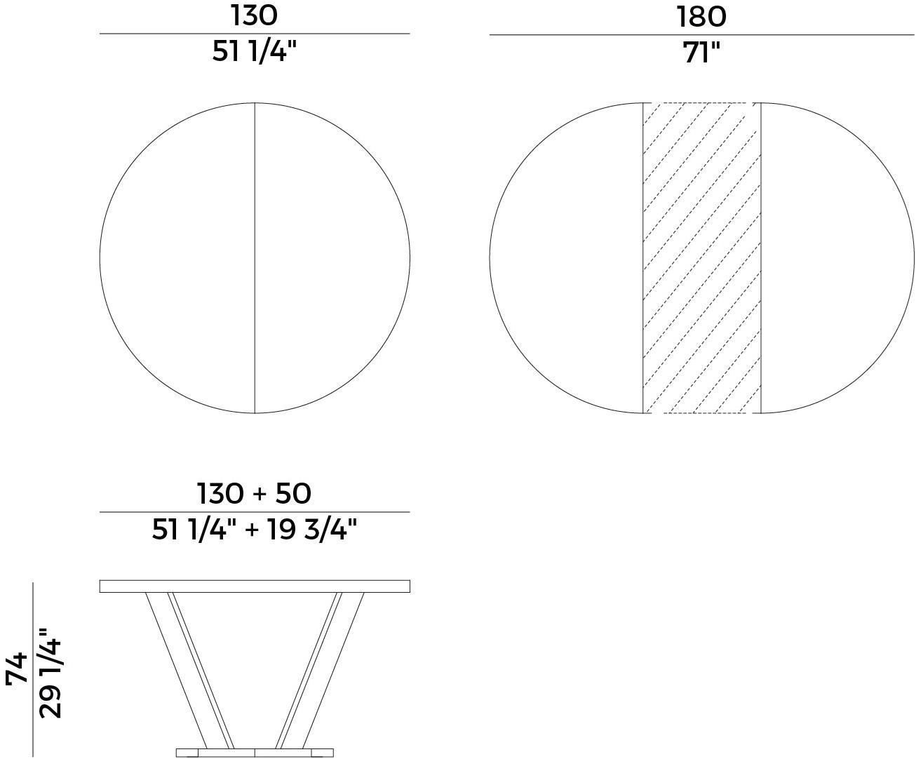 Potocco Круглый раздвижной стол Aura 830/tc1 - Вид №4