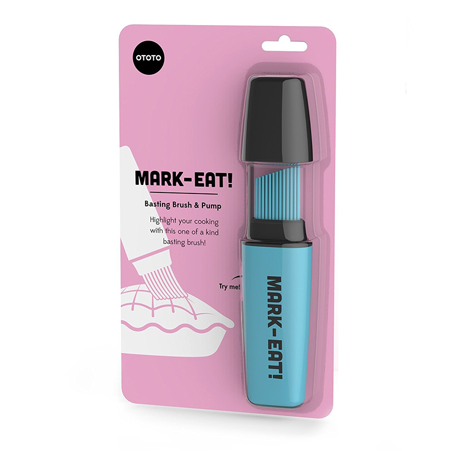 OT858 Кисточка для выпечки mark-eat голубая силиконовая OTOTO  - Вид №5