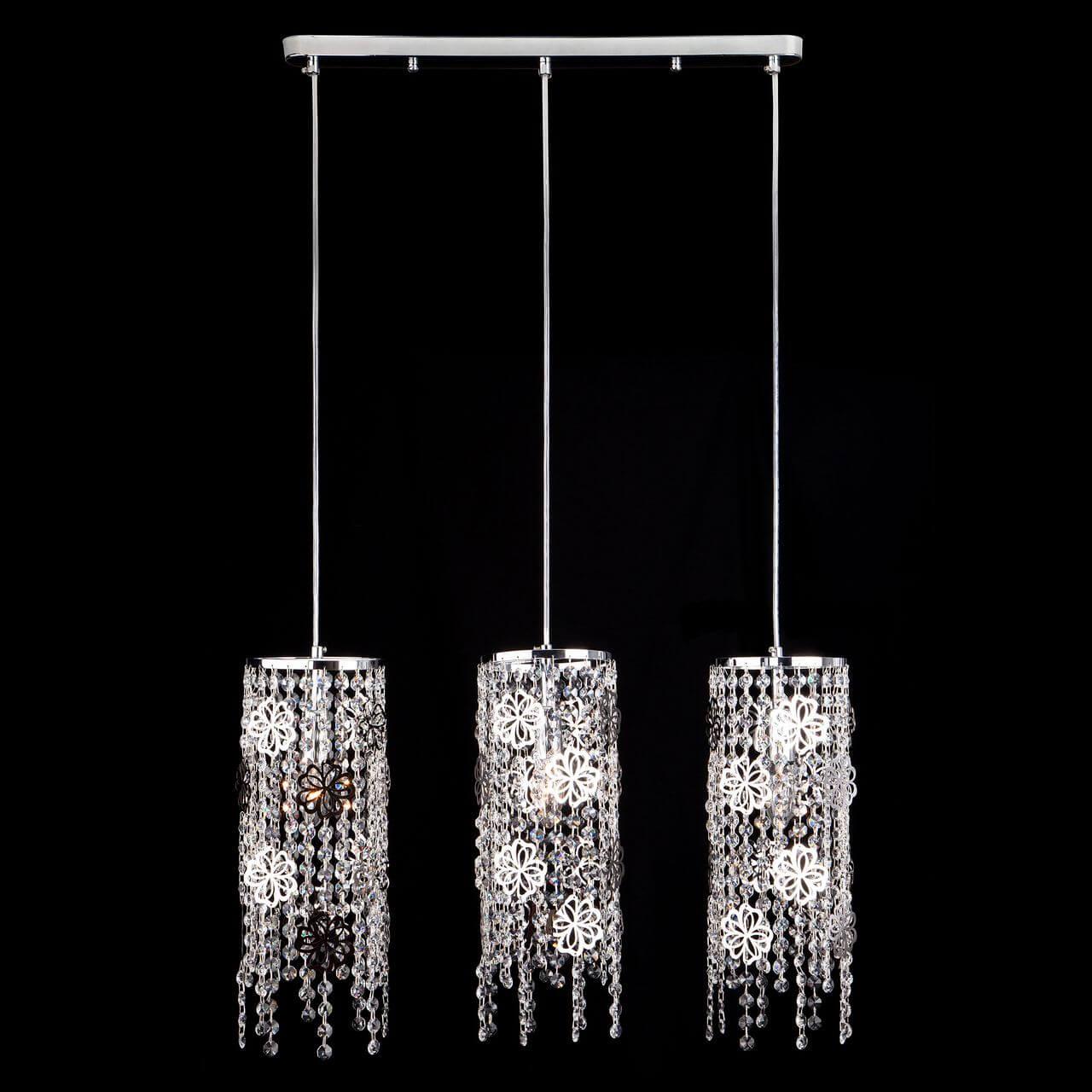 Подвесной светильник Eurosvet Flower 10083/3 хром/прозрачный хрусталь Strotskis EUROSVET FLOWER 198622 Хром - Вид №2