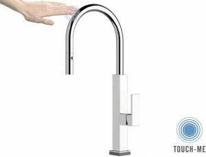 Remer Rubinetterie Смеситель для кухни с поворотным изливом и ручным душем Touch-me Qkt 73