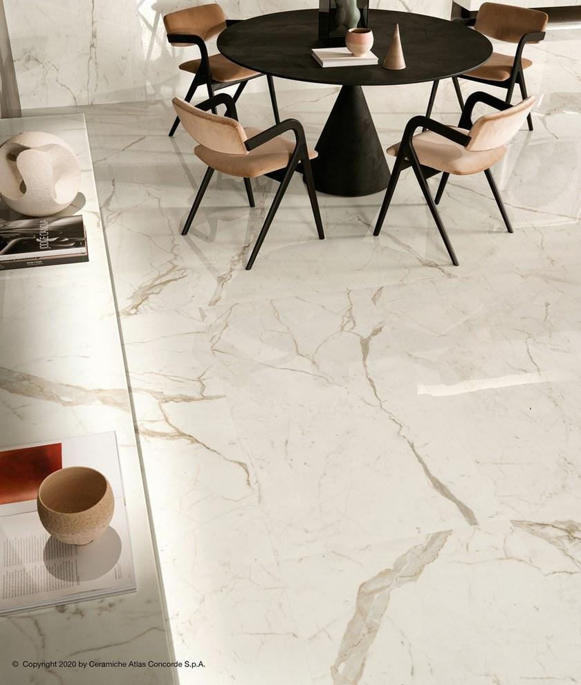 Atlas Concorde Белая плитка для стен с эффектом мрамора Marvel shine sun-id-1375735 - Вид №6