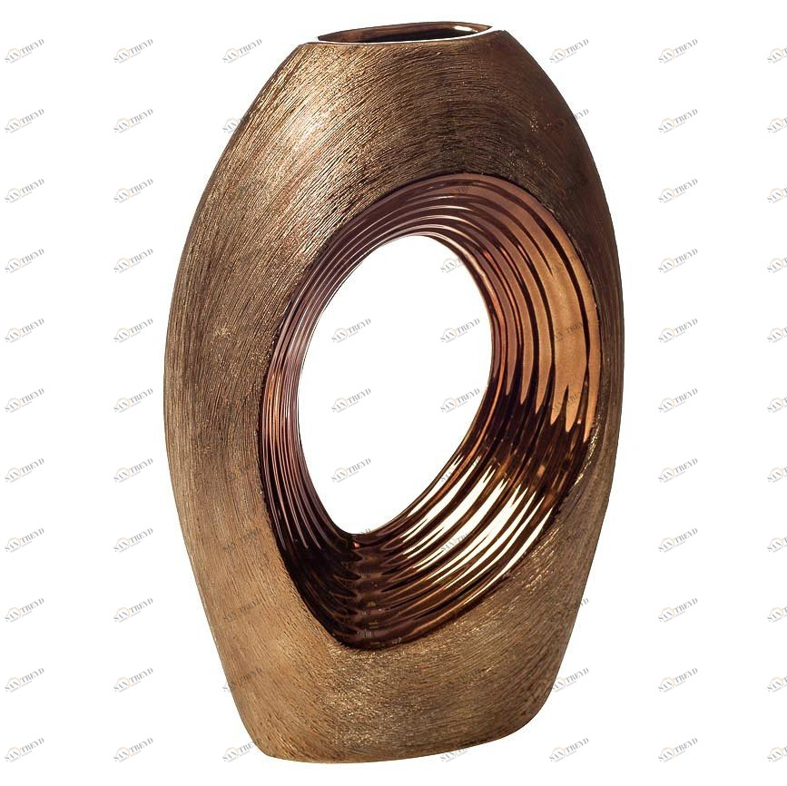 Ваза керамическая с отверстием золото Goldy 30,5 см GARDA DECOR - 045403 Золото 