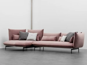 Liu Jo Living Collection Модульный тканевый диван с шезлонгом Urban fan Ice