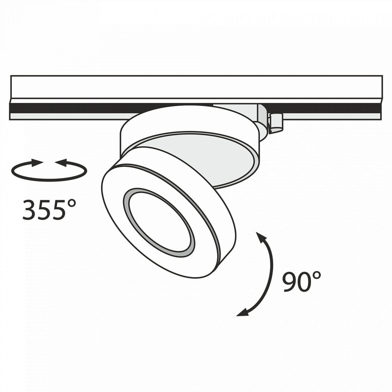 Трековый светильник белый TR006-12W3K TECHNICAL SINGLE PHASE TRACK SYSTEM 00-3956214 Белый  - Вид №2