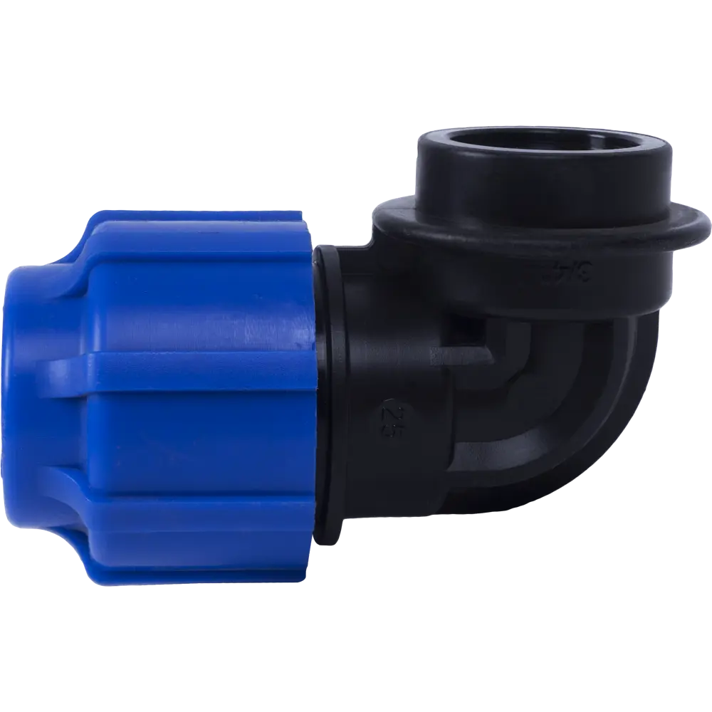 ПОЛИТЭК Угловой отвод 90° для труб 25 мм с резьбой 3/4" 13503758 STLM-0003244 - Вид №1