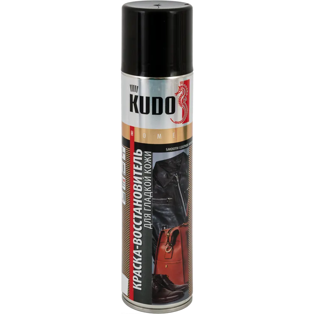 Краска аэрозольная Kudo для гладкой кожи цвет чёрный 0.4 л 82491887 STLM-2028807 