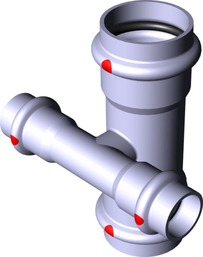 601 164 Модель 1148 Трубопроводные системы  Prestabo  Линейный коллектор, крестовины Santreyd  - Вид №2