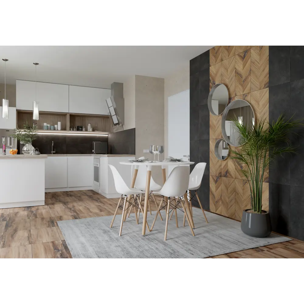 Керамин Студио: Настенная плитка графит 60×30 см для стильного интерьера 88923933 STLM-1348199 - Вид №5