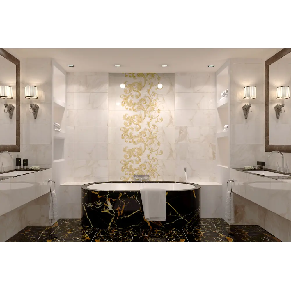 Керамогранит Golden Tile Saint Laurent 60.7x60.7 см цвет чёрный 83425849 STLM-2020498 - Вид №1