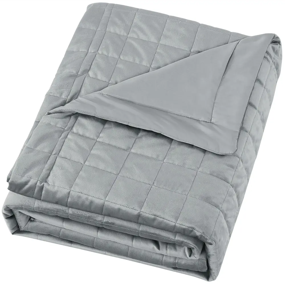 Покрывало Inspire Velvet Etna 220x240 см полиэстер цвет серый 82344955 STLM-2060720