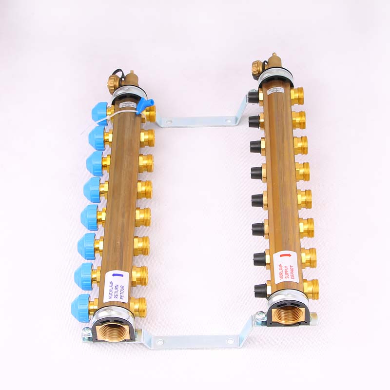 Коллекторная группа HKV с регулировочными и термостатическими вентилями WATTS Ind 1"x3/4"ЕК 8 выходов 10004184 - Вид №2