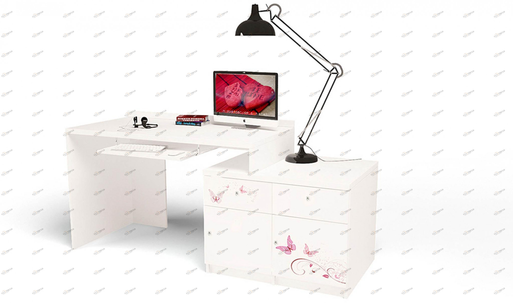 Стол модульный ABC-KING Г Тумба 400+400 Фея левый 4631147956965