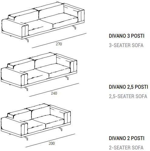 Dall'Agnese 3-х местный тканевый диван sun-id-1371620 - Вид №2