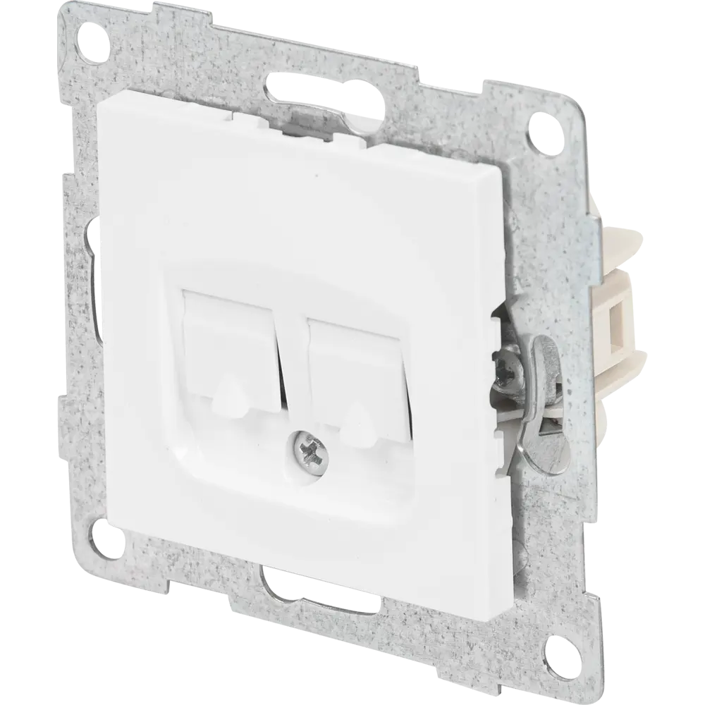 Двойная телефонная розетка GUSI Electric Ugra RJ12 для проводной связи 83864410 STLM-0045195