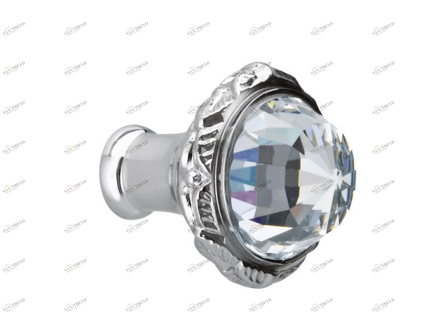 0Z5743.000.00 Ручка корпуса диаметром 27 мм с кристаллами сваровски Золото 24К Mestre 