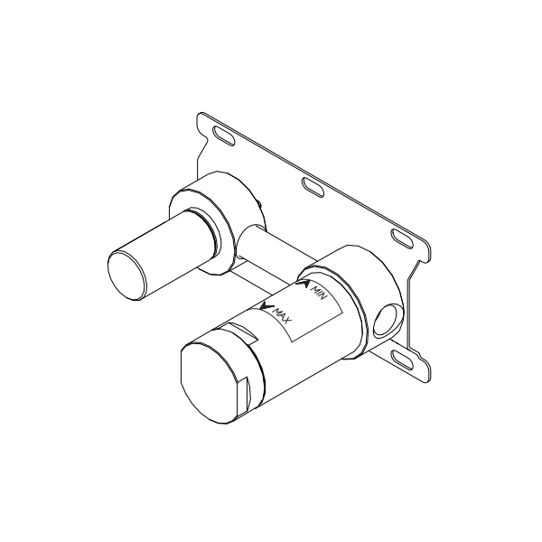 INC031 Встраиваемая часть смеситель для раковины настенный на 2 отверстия Linki ONE