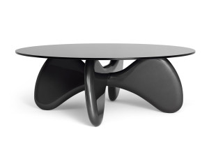 Стеклянный круглый журнальный столик