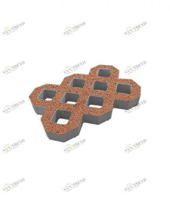 Тротуарные плиты "ГАЗОННАЯ РЕШЕТКА" - Б.1.ГР.8 (Гранит) Оранжевый Santreyd sun-id-332528