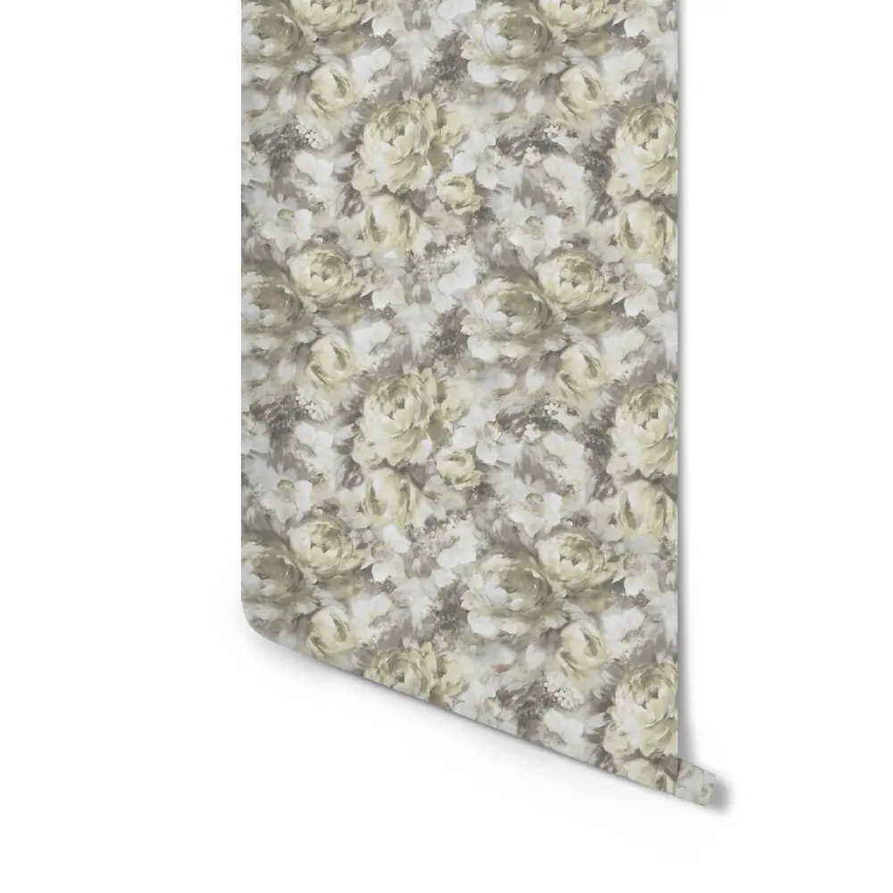 Обои бумажные 0.53х10 м цветы цвет серый ED 1001-1 18017505 STLM-2185711 EURO DECOR Fleur