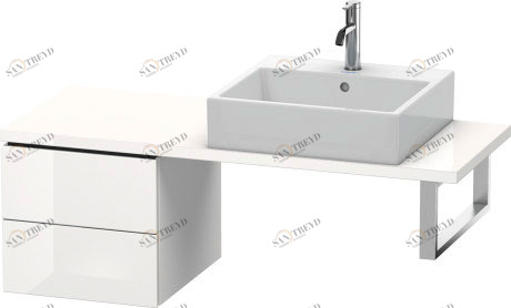 LC582602222 L-Cube Шкафчик для компактной консоли Белый глянцевый декор Duravit