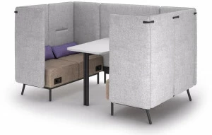 Leyform Огнестойкий офисный островок из ткани с разъемом USB Around Around lab