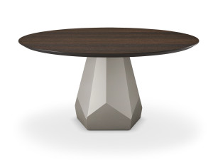 Круглый стол из стали и дерева